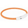 Trixie Svítící kroužek USB na krk M-L 45cm/7mm oranžový