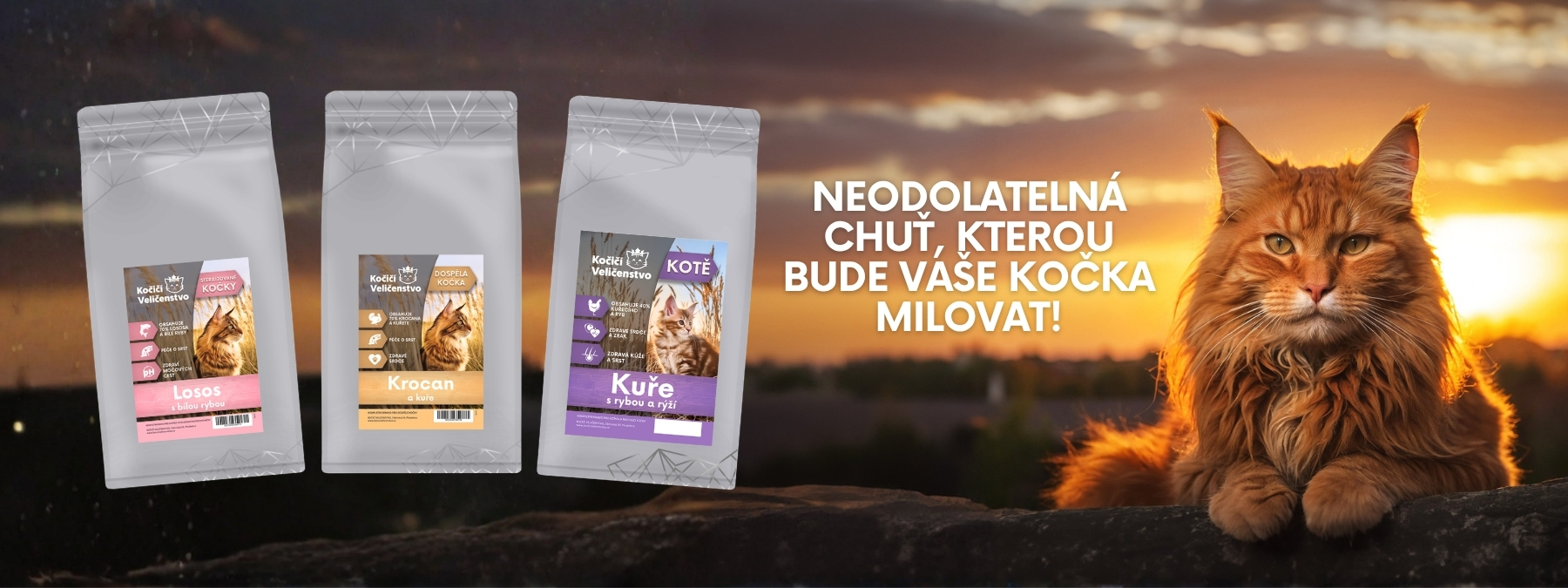 Nejchutnější krmiva pro kočky Kočičí Veličenstvo