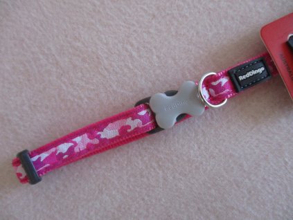 Obojek RD 12 mm x 20 32 cm Camouflage Hot Pink