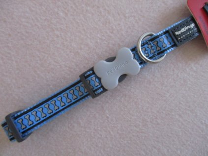 Obojek RD 15 mm x 24 37 cm Bones Rfx Stř. Modrá