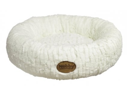 Nobby Nova donut plyšový pelíšek bílý 45cm