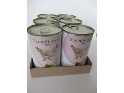 SIX PACK BOHEMIA Slepičí maso ve vlastní šťávě 400g