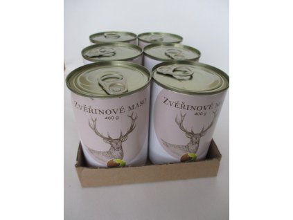 SIX PACK BOHEMIA Zvěřinové maso ve vlastní šťávě 6 x 400 g