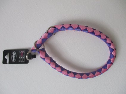 Nobby CORDA polostahovací kulatý obojek L fialová