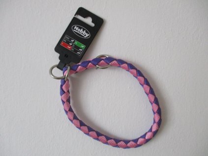 Nobby CORDA polostahovací kulatý obojek S-M fialová