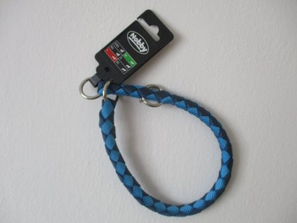 Nobby CORDA polostahovací kulatý obojek S-M modrá