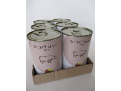 SIX PACK BOHEMIA Selečí maso ve vlastní šťávě 400g