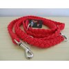 Nobby pletené vodítko L-XL 200cm 25mm červená