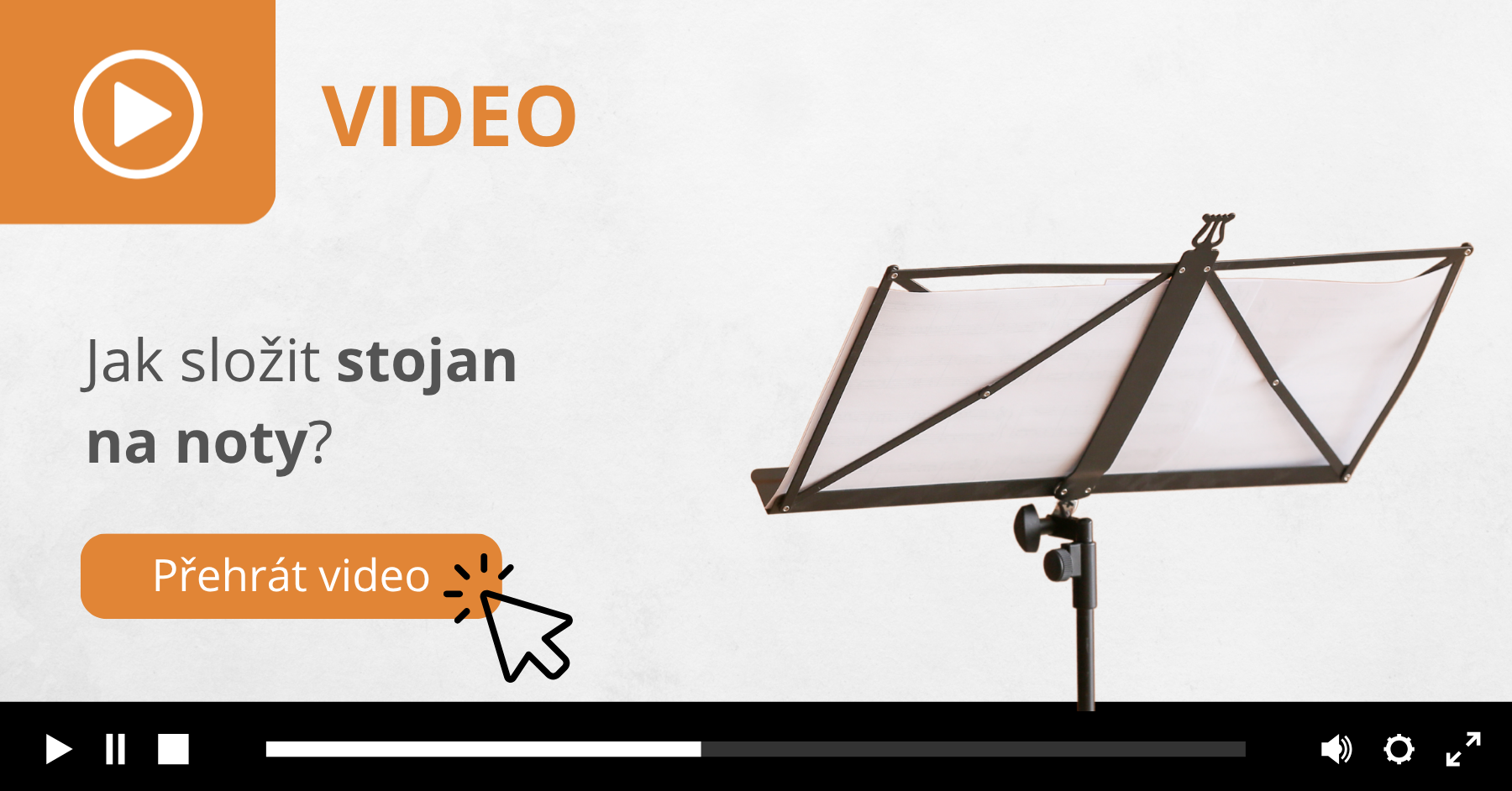 Jak složit stojan na noty - video