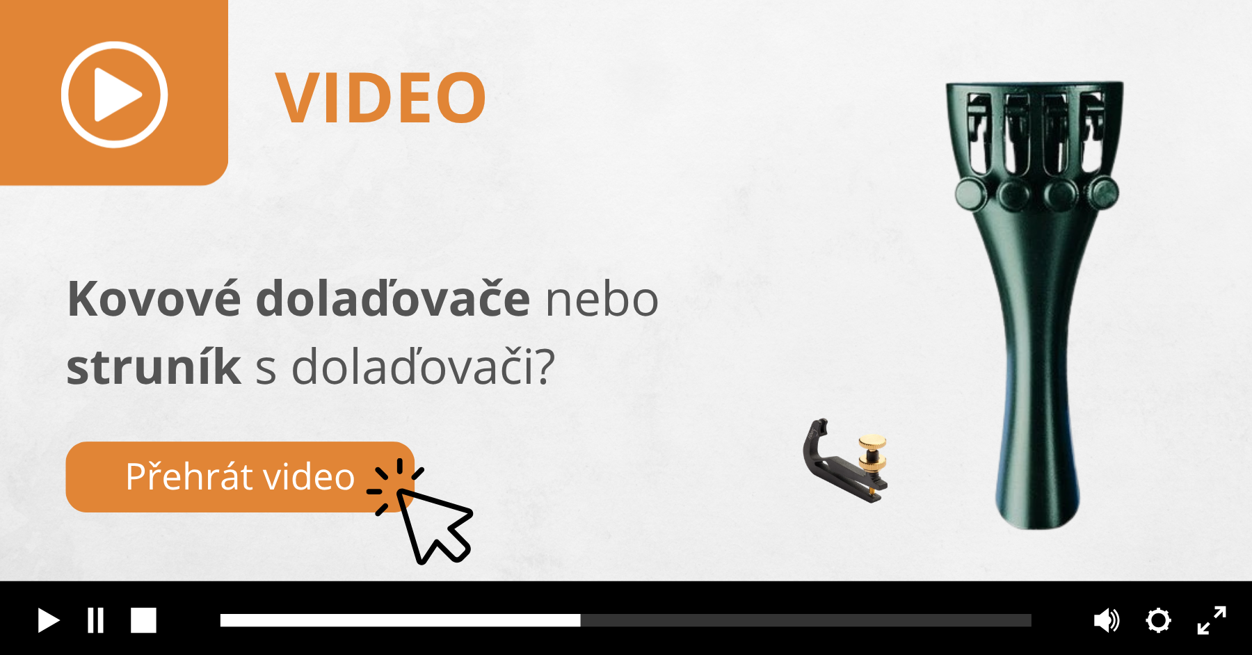 Ladění houslí: kovové dolaďovače vs struník s dolaďovači - video