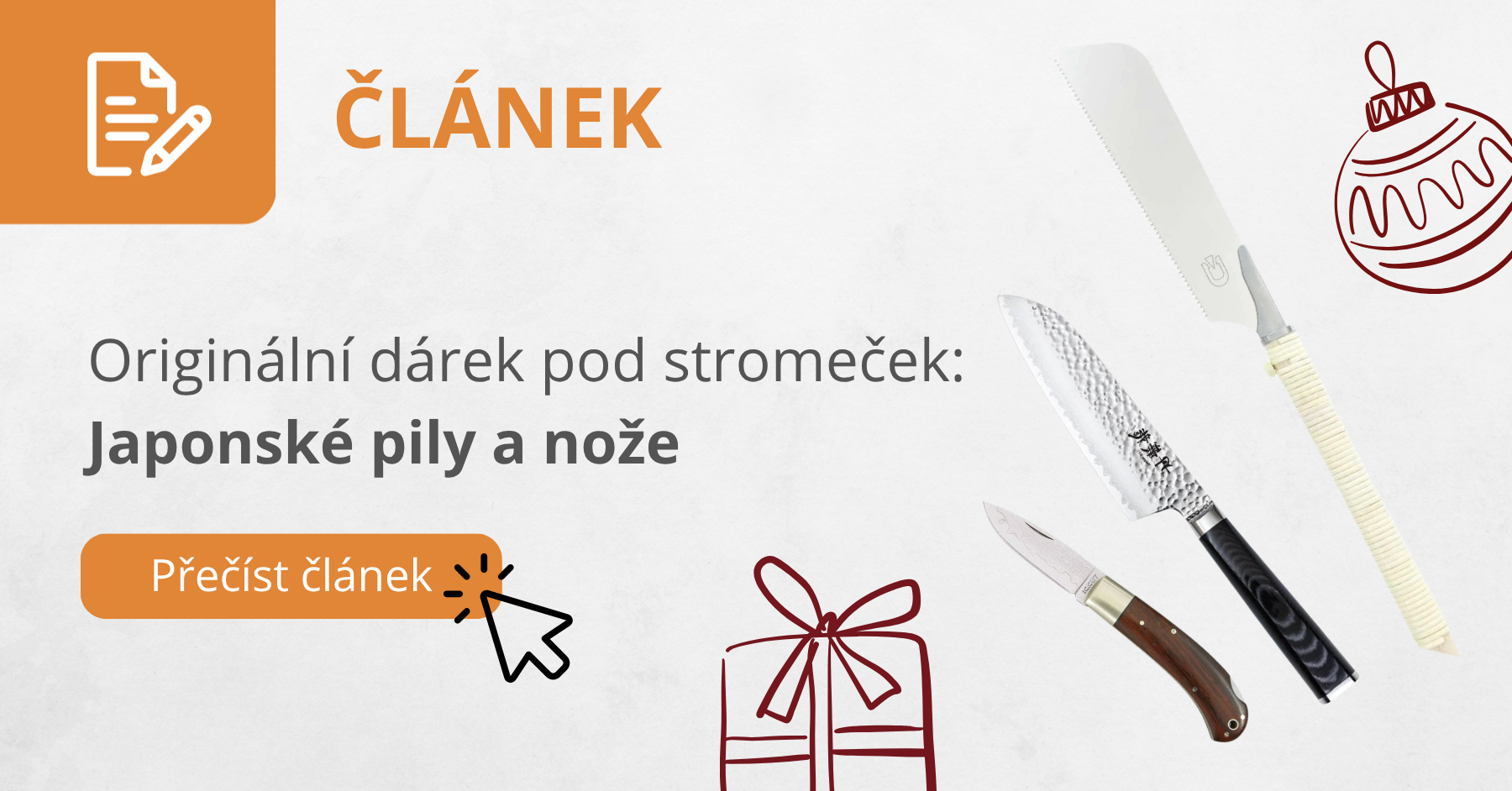 Originální dárek pod stromeček: Japonské pily a nože