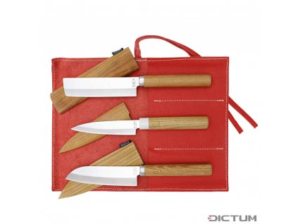 Dictum 719195 - Small Knife with Sheath, 3-Piece Set
