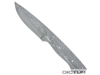 Dictum 719415 - Full Tang Blade Blank, Random Damascus, 90 mm
