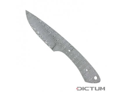 Čepel Dictum 719417 - Full Tang Blade Blank, Ladder Damascus, 80 mm