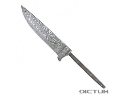 Dictum 719425 - Round Stick Tang Blade Blank, Random Damascus, Délka čepele 100