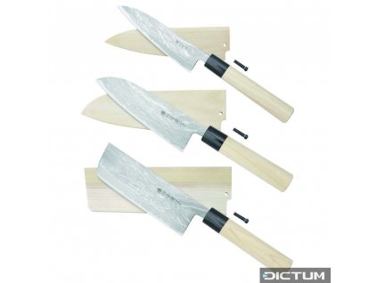 Japonské nože Dictum 719432 - Hayashi Hocho, with Sheath, 3-Piece Set