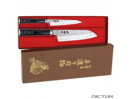 Japonské nože Dictum 719495 - Tanganryu Hocho, Linen Micarta, 2-Piece Set