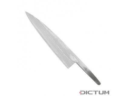 Dictum 719592 - Damascus Blade Blank, 15 Layers, Gyuto 135 mm