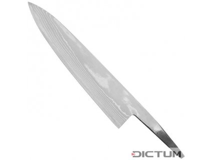 Dictum 719593 - Damascus Blade Blank, 15 Layers, Gyuto 180 mm