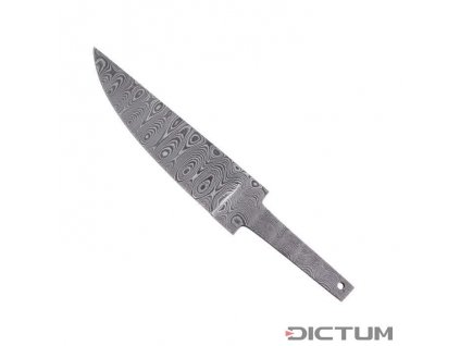 Čepel Dictum 719633 - Stick Tang Blade Blank, Ladder Damascus