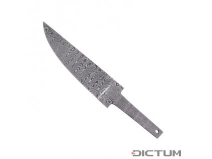 Dictum 719633 - Stick Tang Blade Blank, Ladder Damascus