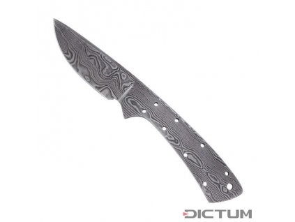 Čepel Dictum 719636 - Full Tang Blade Blank, Random Damascus, 65 mm