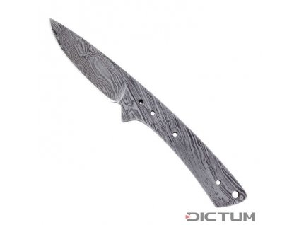 Čepel Dictum 719637 - Full Tang Blade Blank, Damascus Firestorm