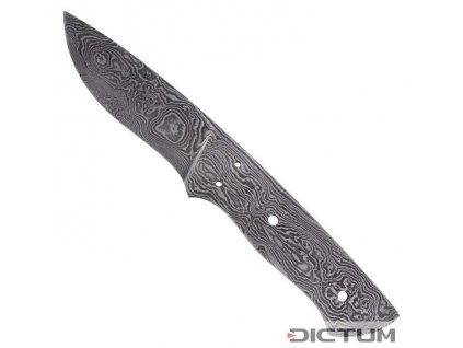 Dictum 719638 - Full Tang Blade Blank, Random Damascus, 95 mm