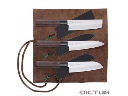 Japonské nože Dictum 719726 - Saku Hocho with Sheath, 3-Piece Set