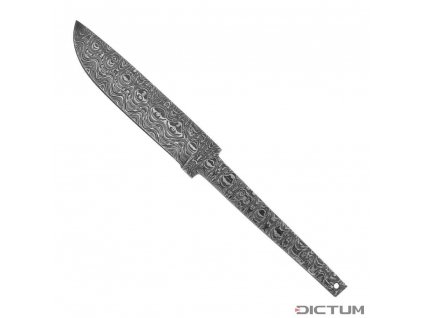 Čepel Dictum 719732 - Stick Tang Blade Blank, Rose Damascus, Medium