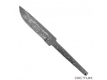 Dictum 719735 - Stick Tang Blade Blank, Random Damascusm, Medium