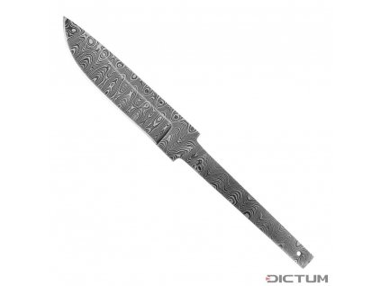 Dictum 719738 - Stick Tang Blade Blank, Ladder Damascus, Medium
