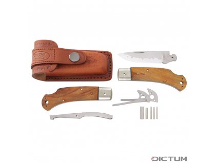 Kapesní nůž Dictum 719763 - Hiro Folding Knife Kit Suminagashi, Desert Iron Wood