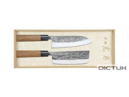 Japonské nože Dictum 719947 - Tadafusa Hocho Nashiji, 2-Piece Set, Santoku and Usuba