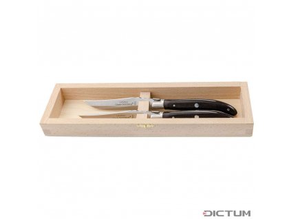 Dictum 719996 - Laguiole Steak and Table Knives, Ebony Wood