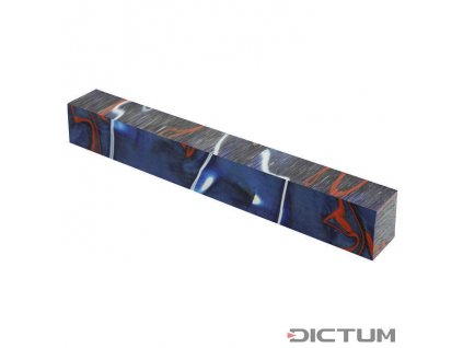 Dictum 831386 - Acrylic Pen Blank, Blue/Red/White
