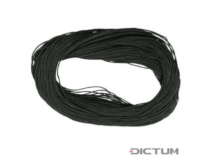 Dictum 831400 - Linen Thread, Unwaxed, Black, Thickness 0.6 mm