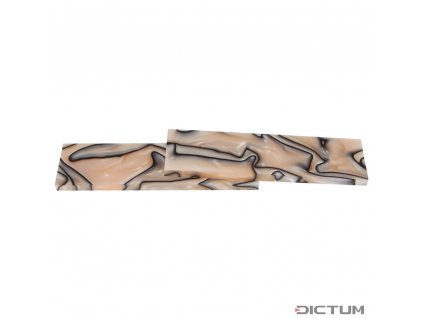 Dictum 831447 - Acrylic Handle Scales, Salmon Mother of Pearl/Black