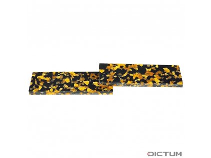 Dictum 831449 - Acrylic Handle Scales, Amber/Black