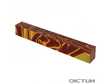 Dictum 831456 - Acrylic Pen Blank, Red/Yellow