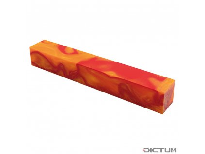 Dictum 831634 - Acrylic Pen Blank, Orange/Red