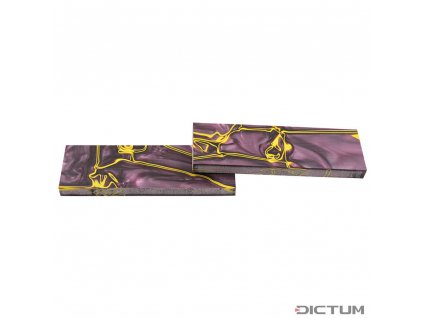 Dictum 831792 - Acrylic Handle Scales, Violet/Yellow