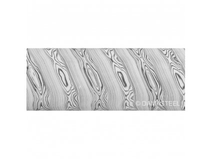 Dictum 831818 - Damasteel DS93X™ Dense Twist™ Damascus Steel, 32 x 4 x 210 mm