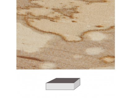 Dictum 832042 - Spalted Birch, 150 x 60 x 60 mm