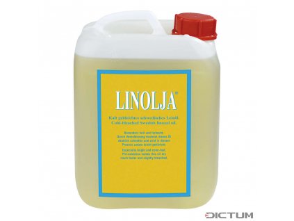 Dictum 705269 - Linolja Organic Swedish Linseed Oil, Cold-Bleached, 5 l