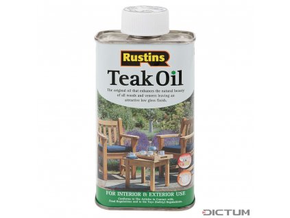 Dictum 810224 - Rustins Teak Oil, Food-safe, 250 ml