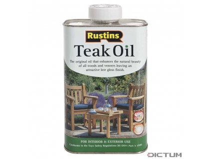 Dictum 810225 - Rustins Teak Oil, Food-safe, 1 l