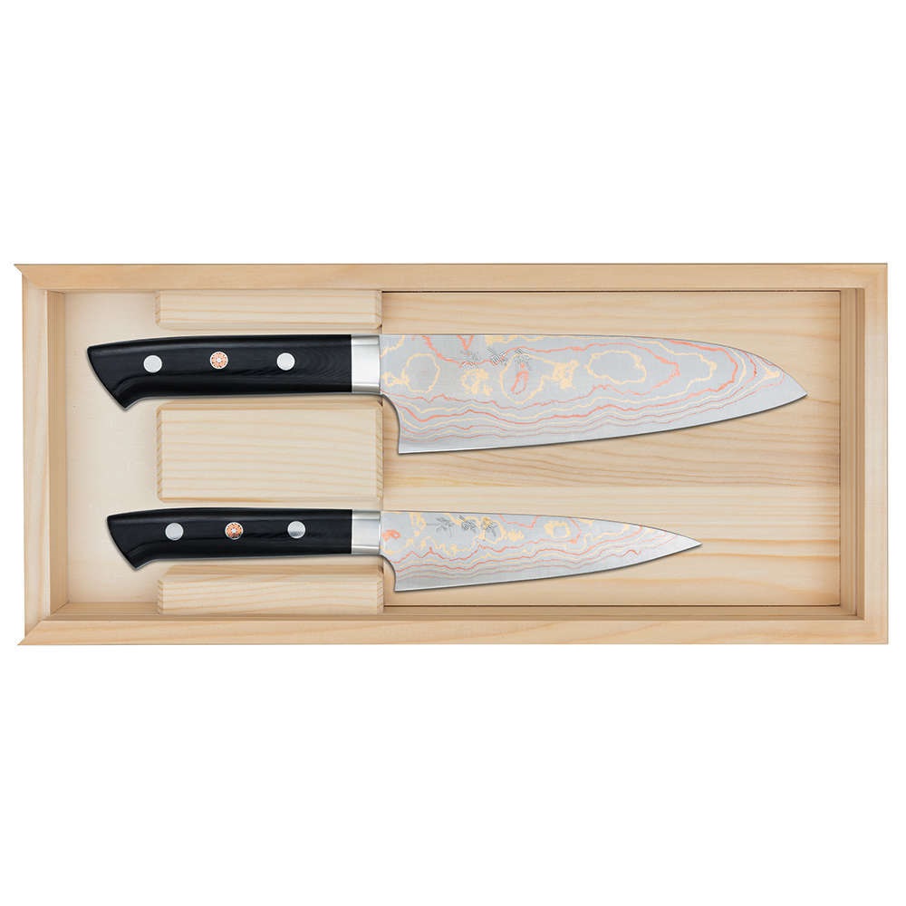 Japonské nože 719967 - Saji Rainbow Hocho, 2-Piece Set