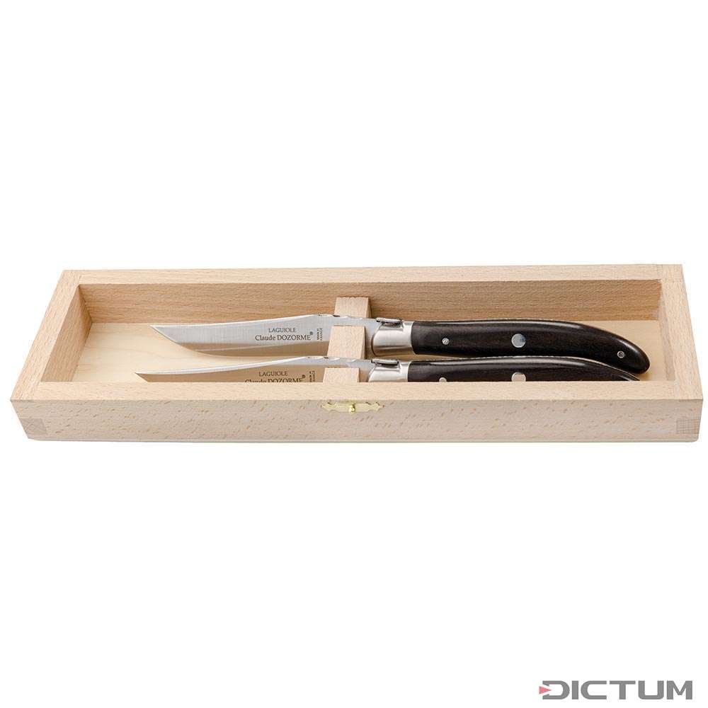 Steakové nože 719996 - Laguiole Steak and Table Knives, Ebony Wood