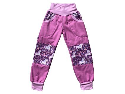 Softshellové kalhoty zimní s beránkem - JEDNOROŽCI